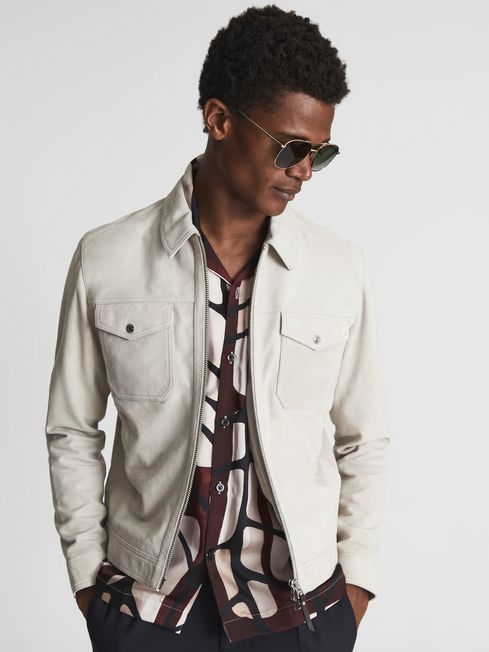 Rico Abstract Print Cuban Collar Shirt