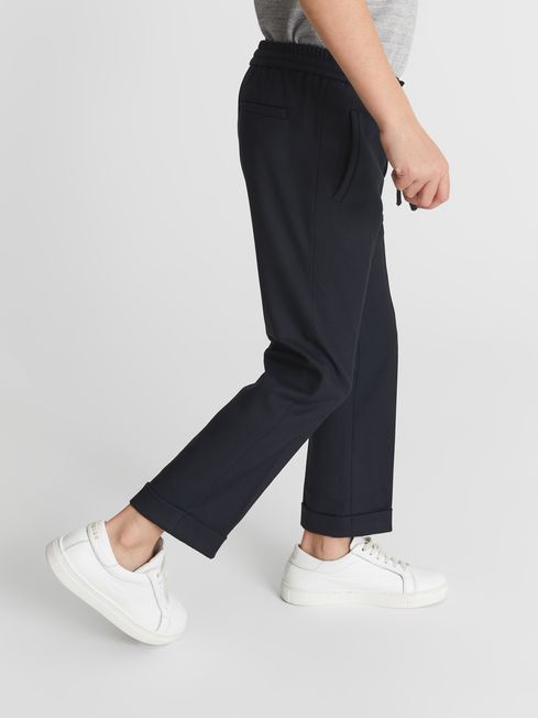 Brighton Casual Cropped Tapered Trousers