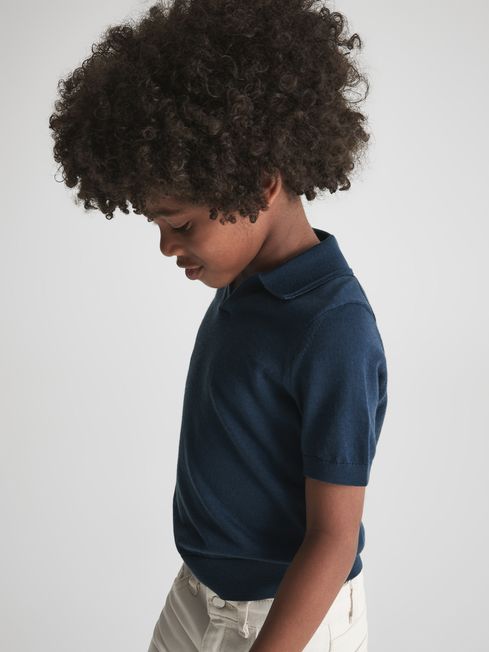 Duchie Merino Wool Open Collar Polo Shirt