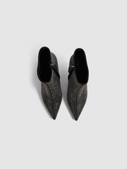 Clement Crystal Point Ankle Boots
