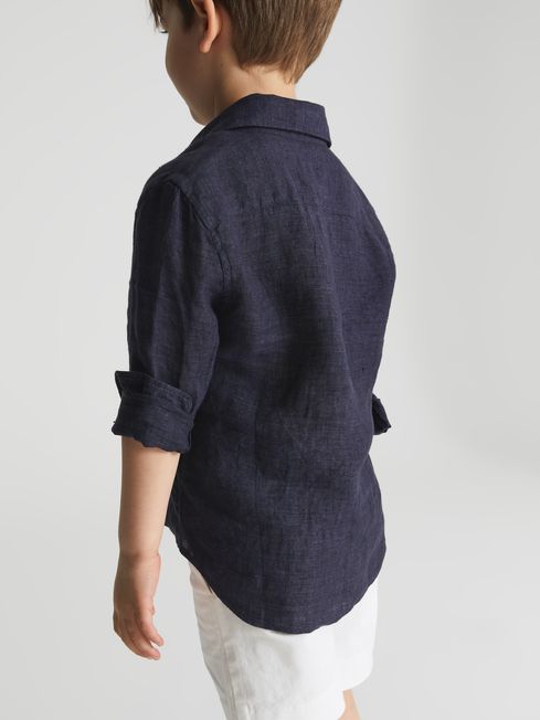 Ruban Junior Long Sleeve Linen Shirt
