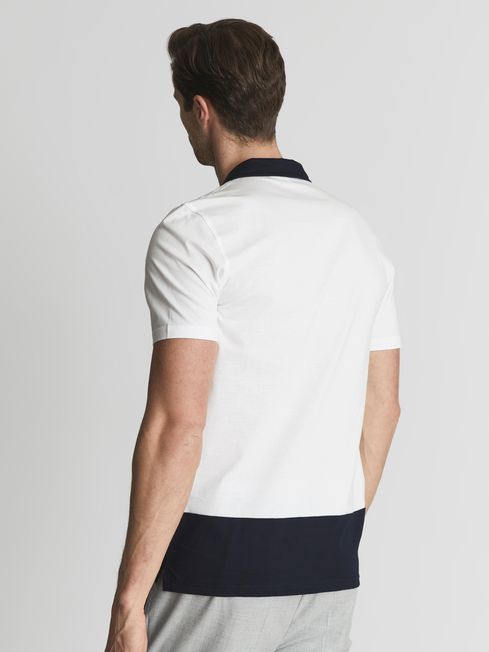 Hamish Mercerised Colourblock Cuban Collar Shirt