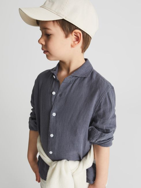 Ruban Long Sleeve Linen Shirt