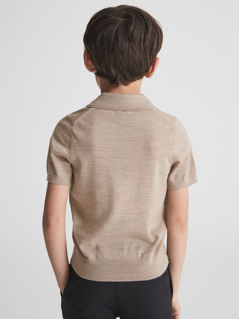 Duchie Merino Wool Open Collar Polo Shirt