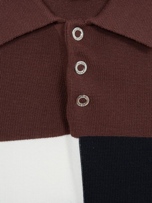Primo Press Stud Colourblock Polo T-Shirt