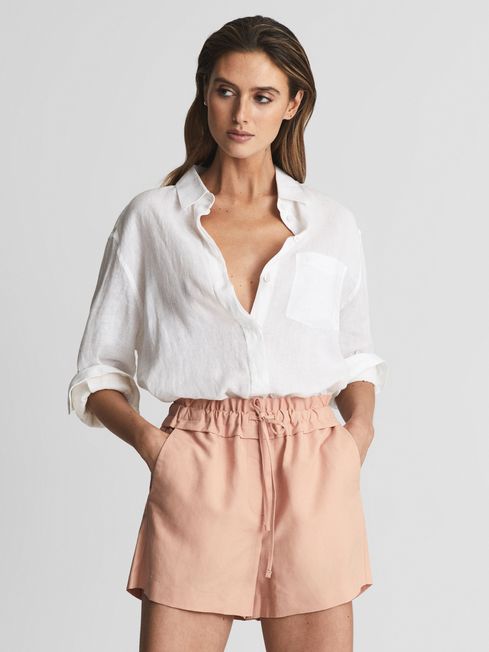 Macey Linen Pull On Shorts