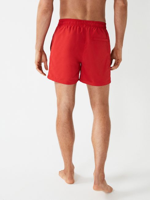 Wave Plain Drawstring Swim Shorts