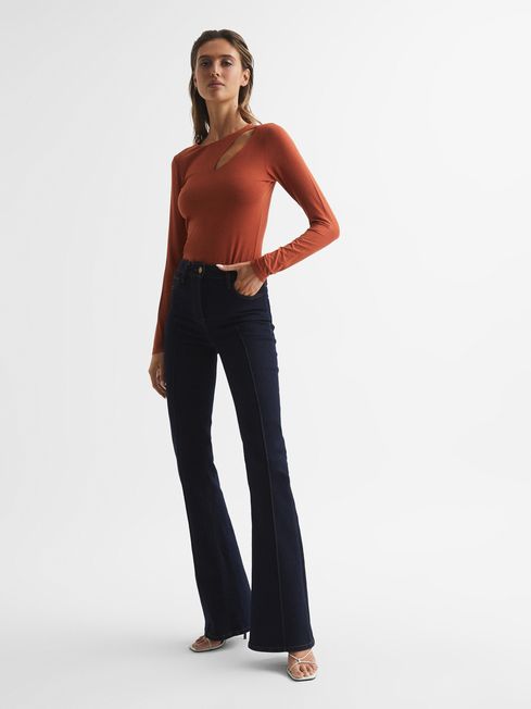 Aubrey Cut-Out Long Sleeve Top