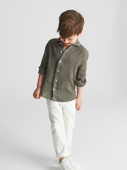 Ruban Long Sleeve Linen Shirt