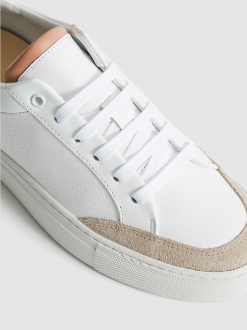 Ashley Leather Contrast Sole Trainers