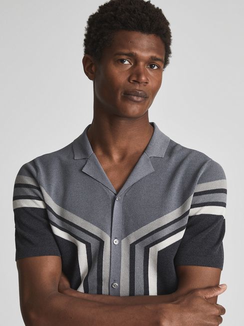 Vinci Cuban Collar Panel Detail Shirt