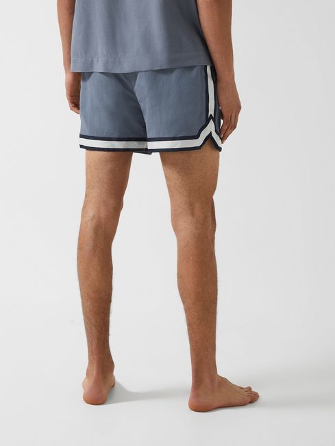 Baller - Che Contrast Stripe Elasticated Waist Swim Shorts