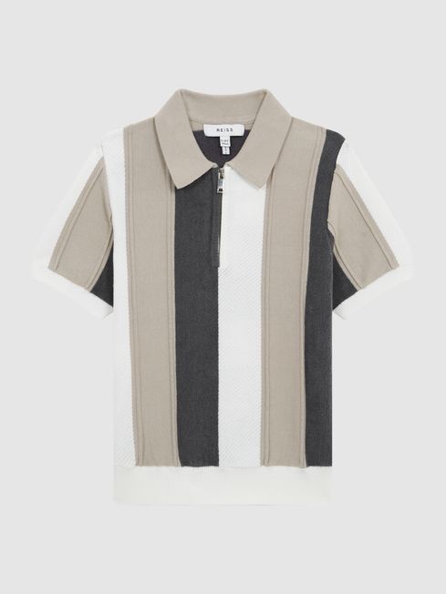 Herald Half Zip Colourblock Polo T-Shirt