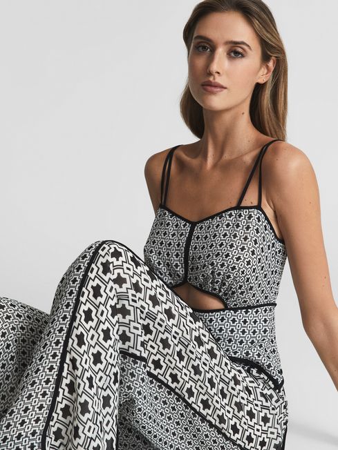 Remi Printed Wide Leg Resort Jumpsuit