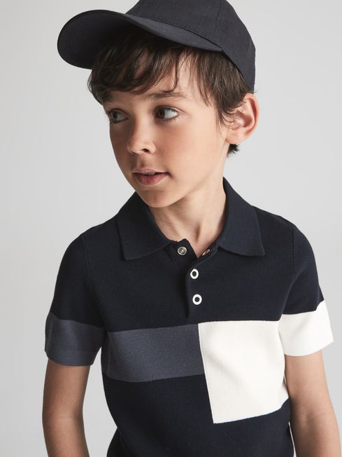 Primo Press Stud Colourblock Polo T-Shirt