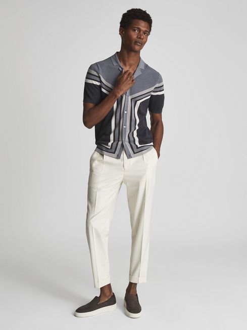 Vinci Cuban Collar Panel Detail Shirt