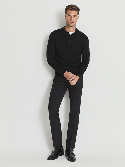 Trafford Reiss Trafford Merino Wool Polo Shirt