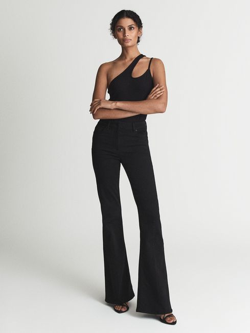 Amber One Shoulder Cut-Out Jersey Top