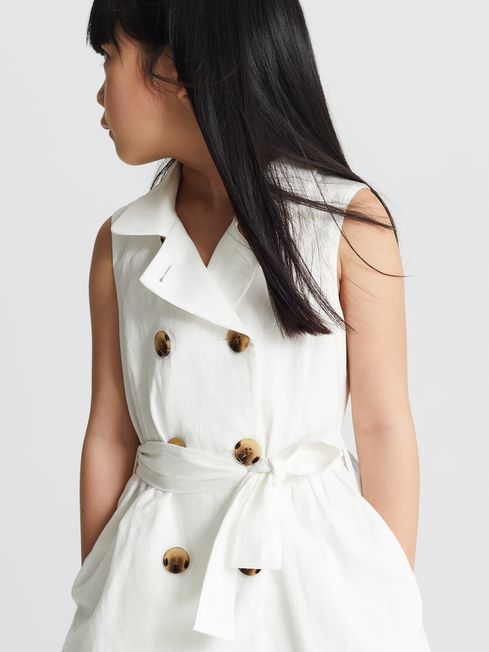 Dana Jr Junior Linen Blend Mini Dress