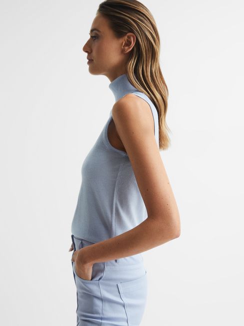 Edna Sleeveless Roll Neck Jumper