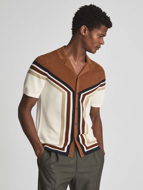 Vinci Cuban Collar Panel Detail Shirt