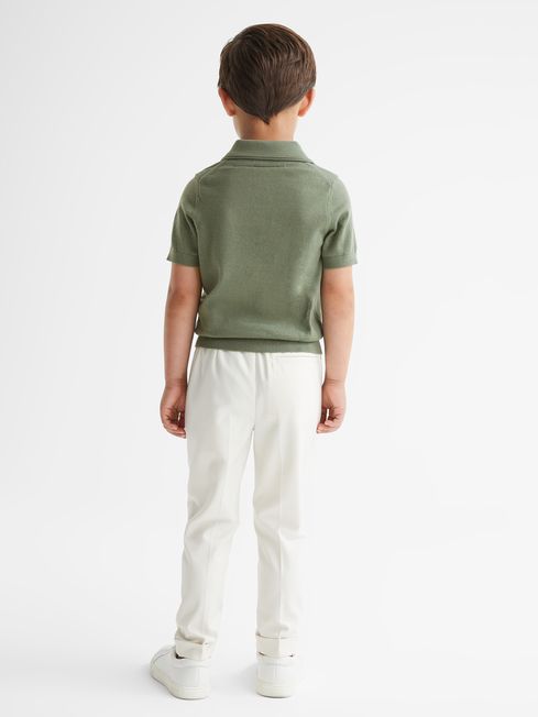 Duchie Merino Wool Open Collar Polo Shirt