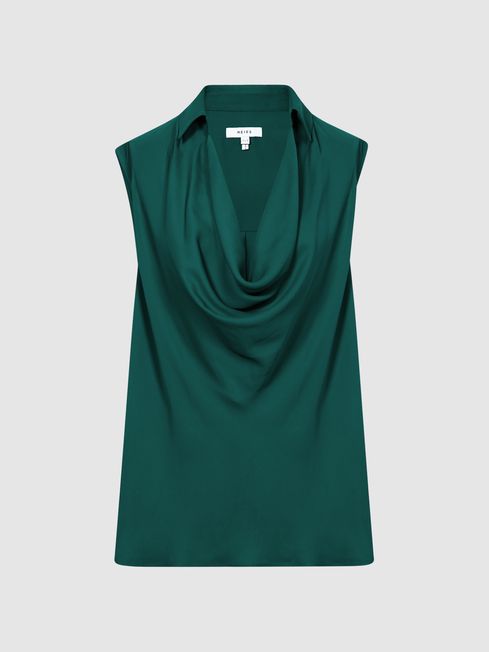 Ameliee Cowl Front Sleeveless Blouse