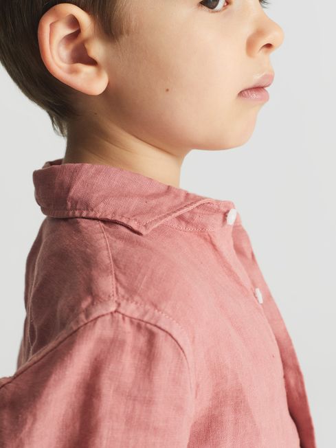 Ruban Long Sleeve Linen Shirt