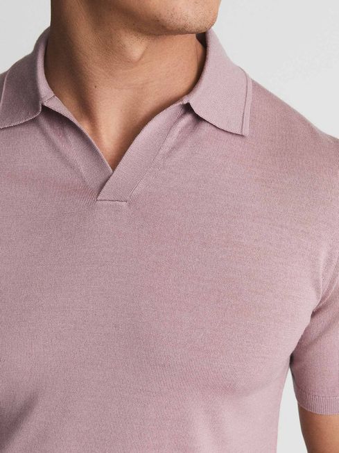 Duchie Merino Wool Open Collar Polo Shirt