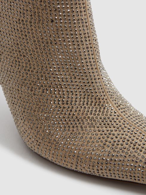 Clement Crystal Point Ankle Boots
