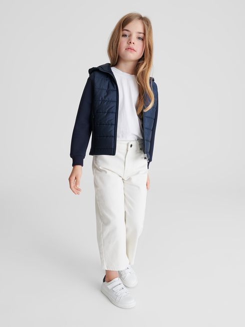 Charley Jr Junior Jersey Hooded Hybrid Jacket