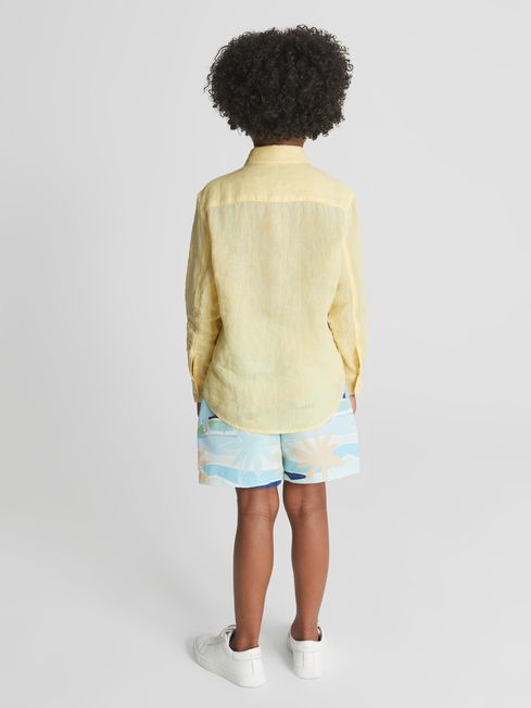 Ruban Junior Long Sleeve Linen Shirt
