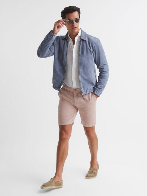 Ezra Cotton-Linen Blend Shorts