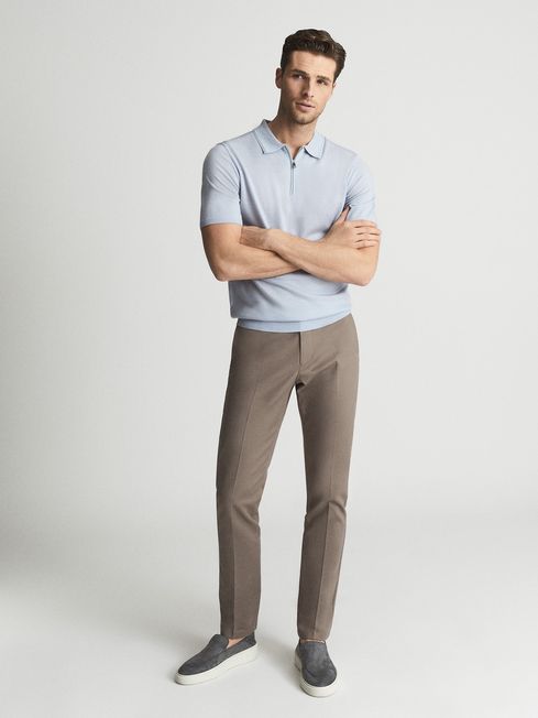 Maxwell Merino Zip Neck Polo