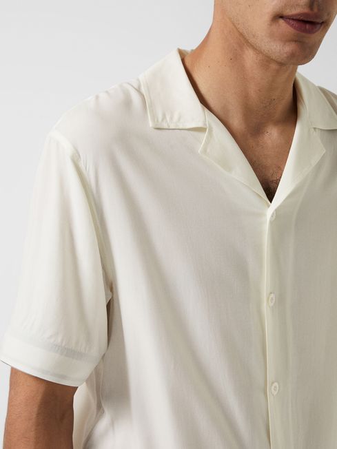 Valbonne - Che Contrast Cuff Cuban Collar Shirt