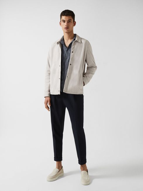 Santo - Che Basket Weave Cuban Collar Shirt