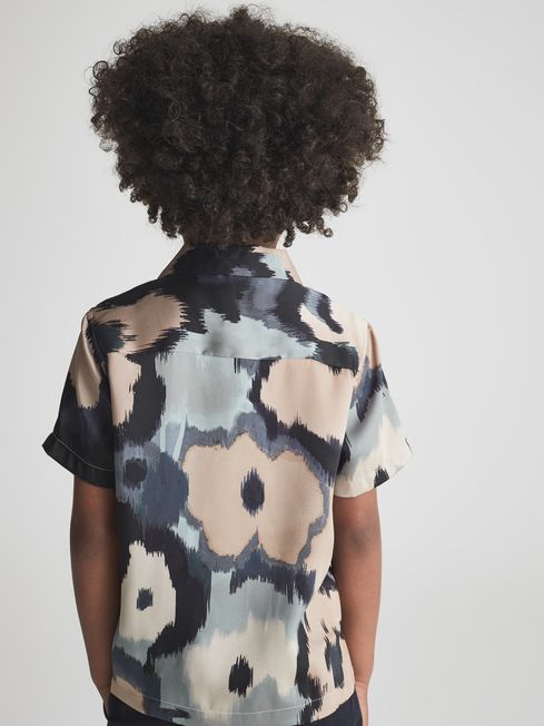 Fangio Floral Print Cuban Collar Shirt