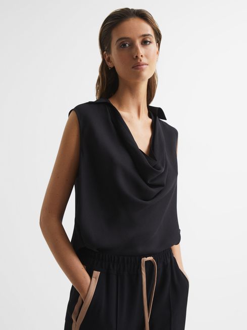 Ameliee Cowl Front Sleeveless Blouse