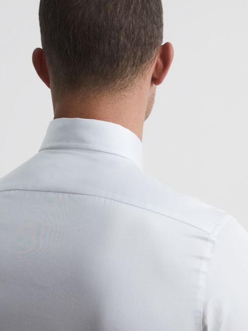 Remote Cotton Satin Slim Fit Shirt