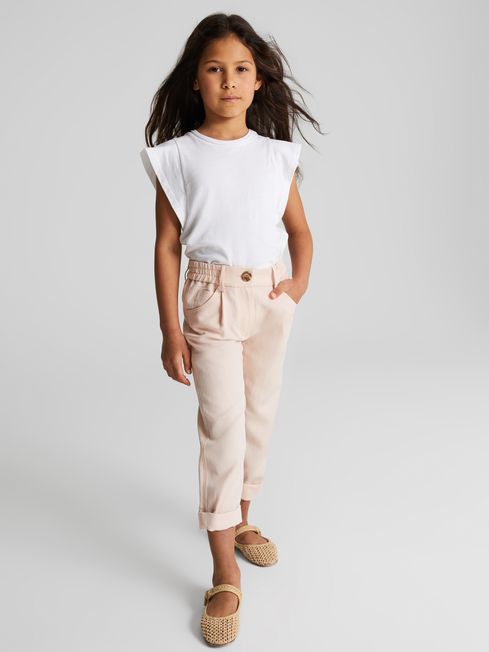 Shae Jr Junior Linen Blend Pull On Trousers