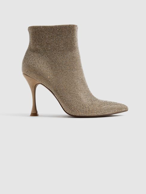 Clement Crystal Point Ankle Boots