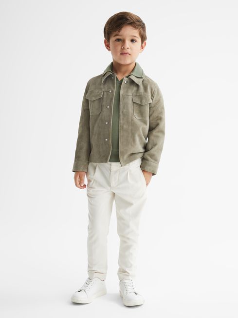 Duchie Merino Wool Open Collar Polo Shirt