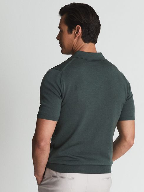 Duchie Merino Wool Open Collar Polo Shirt
