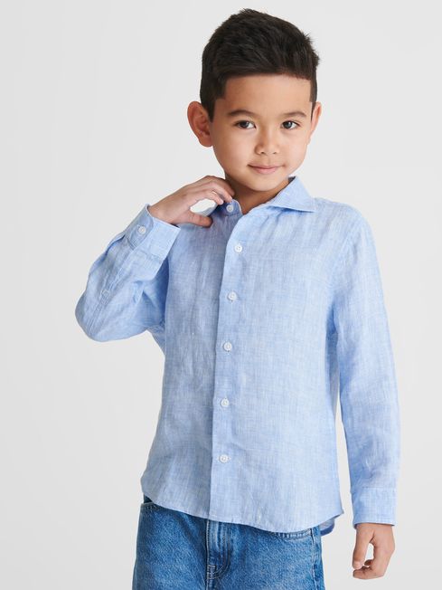 Ruban Junior Long Sleeve Linen Shirt