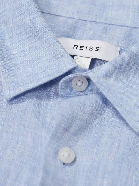Holiday Junior Short Sleeve Linen Shirt