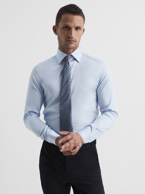 Frontier Cotton Satin Stretch Slim Fit Shirt