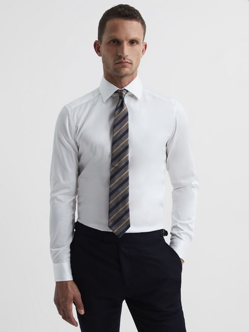 Frontier Cotton Satin Stretch Slim Fit Shirt