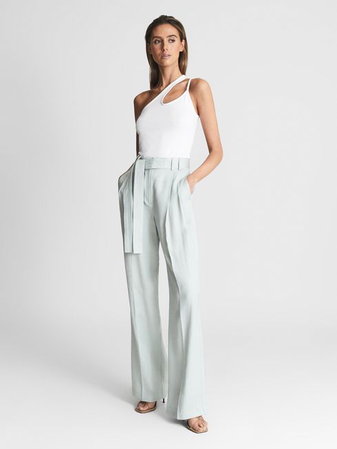 Amber One Shoulder Cut-Out Jersey Top