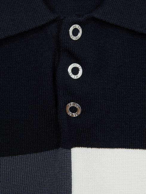 Primo Press Stud Colourblock Polo T-Shirt