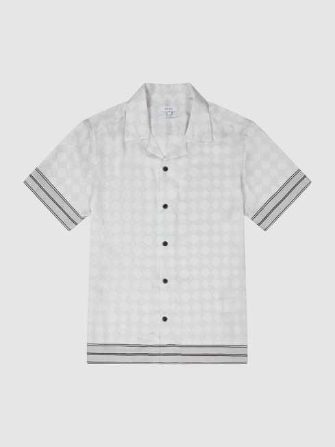 Suarez Bloom Print Cuban Collar Shirt